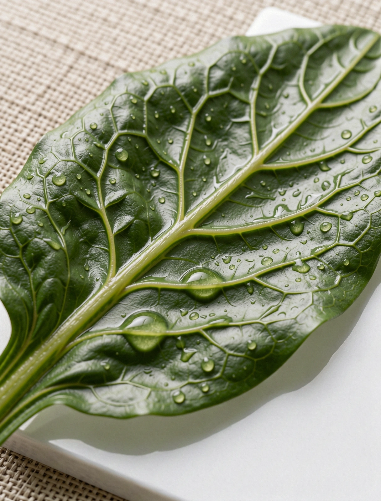 Estructura celular de una hoja botánica que representa la nutrición a nivel celular